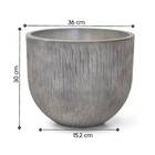 Vaso Relevo Redondo 30 (20,7l) Cimento Queimado Nutriplan