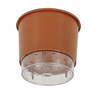 Vaso Resina Autoirrigavel Terrazzo 03 14,3x16cm Terracota Raiz