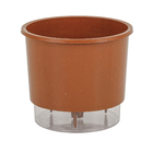 Vaso Resina Autoirrigavel Terrazzo 03 14,3x16cm Terracota Raiz