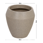 Vaso Resina Iguatemi 53x38 Pedra Naterial