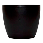 Vaso Plástico Oxford Redondo Preto 15cm
