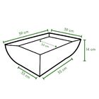 Vaso Retangular Para Plantas em Polietileno 58x14cm Marrom