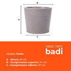 Vaso Reto Badi Pedra 28 Terrano