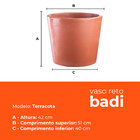 Vaso Reto Badi Terracota 42 Terrano