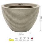 Vaso Riscatto Oval Baixo 30 (32l) Cor Granito Nutriplan