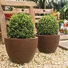 Vaso Riscatto Oval Baixo N 30 Nutriplan Ferrugem