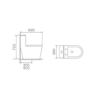 Vaso Sanitario Caixa Acoplada Redondo New Fluir Cinza Fosco