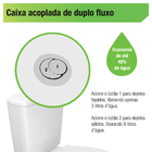 Vaso Sanitário com Caixa Acoplada 3/6L Riviera Plus Pergamon Celite