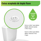Vaso Sanitário com Caixa Acoplada 3/6L Sabatini Verde Claro Icasa