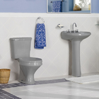 Vaso Sanitário com Caixa Acoplada 6L Ravena Cinza Real Deca