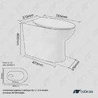 Vaso Sanitário Convencional com Assento Branco Luminis Tubrax