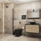 Vaso Sanitário Convencional Saída Vertical Elite Preto Celite