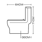 Vaso Sanitário Monobloco Branco Duplo Acionamento 6L Vertical Jaspe Pettra