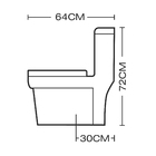 Vaso Sanitário Monobloco Branco Duplo Acionamento 6L Vertical Rubi Advance Pettra