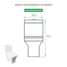 Vaso Sanitário Monobloco Caixa Acoplada Branco Fosco R452 RENO