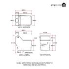 Vaso Sanitário Monobloco Caixa Acoplada Peridoto Pingoo.casa