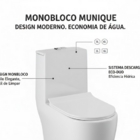 Vaso Sanitário Monobloco Caixa Acoplada Privada Munique