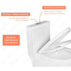 Vaso Sanitário Monobloco Caixa Acoplada Privada Paris Branco