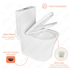 Vaso Sanitário Monobloco Caixa Acoplada Privada Paris Branco