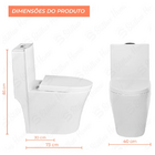 Vaso Sanitário Monobloco Caixa Acoplada Privada Paris Branco