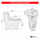 Vaso Sanitário Monobloco Cerâmica Modelo Linter Vab0025