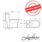 Vaso Sanitário Monobloco Com Caixa Acoplada - Privada - Lms-f