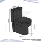 Vaso Sanitário Monobloco Completo Caixa Acoplada Privada Pret