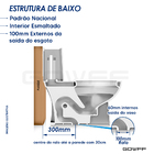 Vaso Sanitário Monobloco Completo Diamante - Caixa Acoplada