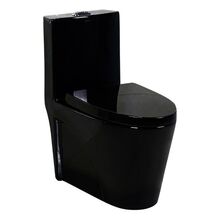 Vaso Sanitário Monobloco Completo Preto - Caixa Acoplada