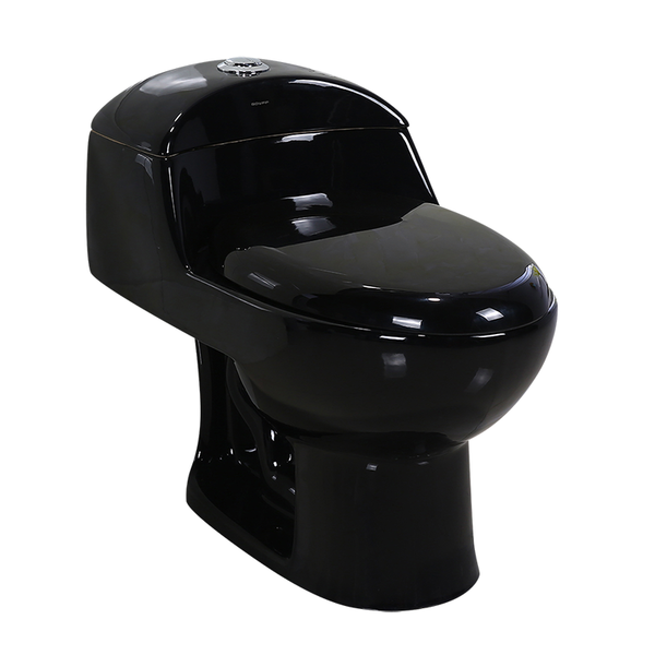 Vaso Sanitário Monobloco Completo Preto Caixa Acoplada Gowff