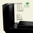 Vaso Sanitário Monobloco Preto Pex  Ícaro Produzido Em Cerâmi