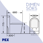 Vaso Sanitário Monobloco Preto Pex Nero Produzido Em Cerâmica