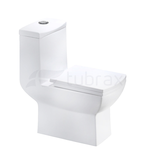 Vaso Sanitário Monobloco Produzido Em Cerâmica Com Acessórios