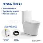 Vaso Sanitário Monobloco Rubi Completo Caixa Acoplada