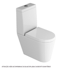 Vaso Sanitrio para Caixa Acoplada Avulso Branco Quadrado Hall Roca
