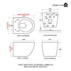 Vaso Sanitário Porcelana Suspenso Saída Horizontal Hematita P