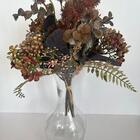 Vaso Solitário De Vidro Com Buquê De Flores Terra Cota