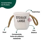 Vaso Storage Large Branco Para Decoração