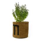 Vaso Sustentavel De Feltro Smartpot Redondo Grande - Marrom