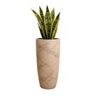 Vaso Sustentável Extra Grande em Plástico 64x35cm com Prato Marmore Duas Marias