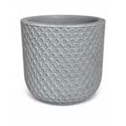 Vaso Sustentável Pequeno em Plástico 15x18,5cm Branco Carrara Beta Vouga Decor