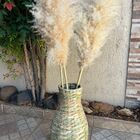 Vaso Taboa Palha Jarro Decorativo Natural Grande