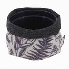 Vaso Tecido Floral Nesty Living Branco e Preto 7x9cm Design Up