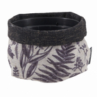 Vaso Tecido Floral Nesty Living Branco e Preto 8x10,5cm Design Up