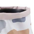 Vaso Tecido Granilite Branco e Rosa 10x10cm Design Up