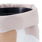 Vaso Tecido Granilite Branco e Rosa 8x10,5cm Design Up