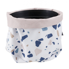 Vaso Tecido Granulado Branco e Rosa 12,5x16cm Design Up