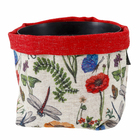 Vaso Tecido Naturalismo Color Vermelho 10x12cm Design Up