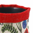 Vaso Tecido Naturalismo Color Vermelho 10x12cm Design Up