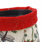 Vaso Tecido Naturalismo Color Vermelho 7x9cm Design Up